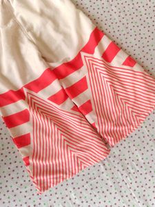 White &amp; Red Striped Pants for baby girl
