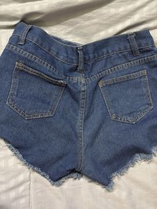 Distressed Denim Shorts