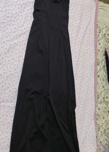 Elegant Black Spaghetti Strap Midi Dress
