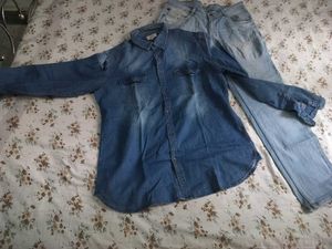 Classic Denim Shirt &amp; Jeans Set for men
