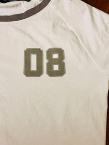 White "08" Graphic T-Shirt