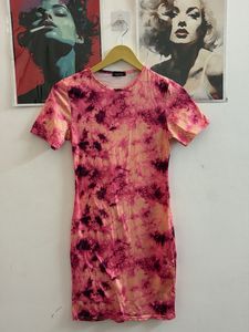 Tie-Dye Bodycon Mini Dress