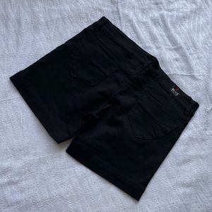 Y2k Korean Matte Black Heavy Denim Shorts