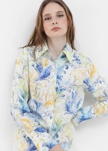 Vibrant Floral Print Button-Up Shirt