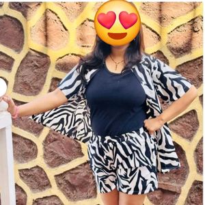Stylish Zebra Print Co-ord Set