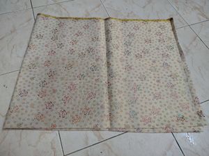 Elegant Floral Embellished 1m Fabric