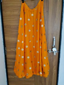 Orange Lehenga with Teal Dupatta