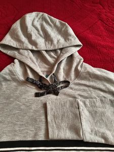 TEAMSPIRIT solid Grey Hooded Jumper