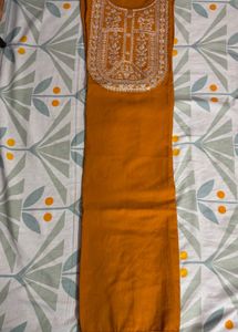 Elegant Mustard Kurta Set with Dupatta