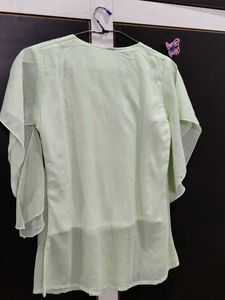 Light Green Embellished top
