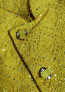 Yellow Sequined Kurta