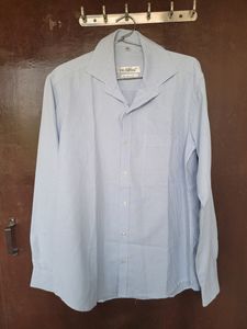 Formal Check Shirt Light Blue