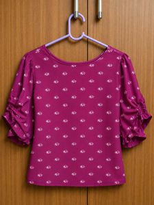 Chic Pink Floral Print Top