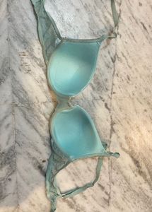 Mint Green Lace Trim Bra