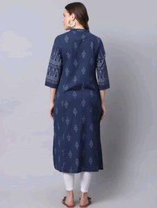 Stylish Blue Printed Kurta