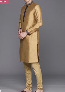 Straight Kurta With Chutidar,Printed Nehru Jacket