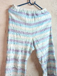 Ladies Fleece Fashion Pajama Stripped Multicolour