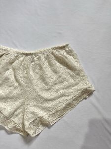 white Lace  Shorts