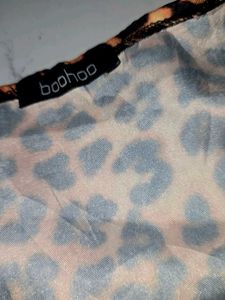 Leopard Print Tie-Front Crop Top 32-34