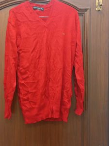 Red V-Neck Sweater