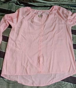Chic Pink Button-Up Blouse