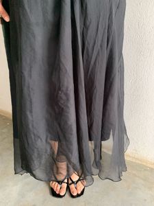 Flowy Black Asymmetrical Skirt