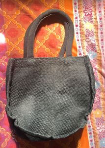 Chic Dark black Woven Handbag
