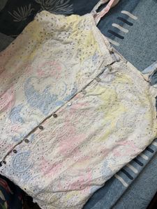 Pure cotton sleeveless top- Chic Eyelet Floral Top