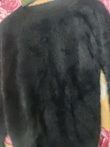 Cozy Black Furry Sweater