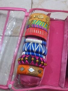 Vibrant Silk Thread Bangles Set