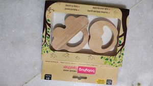 teether wooden baby hug company
