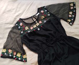 Black Floral design Dress