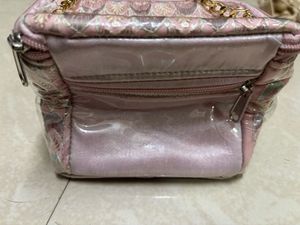 Blush Pink Floral Embroidered Vanity &amp; Makeup Case