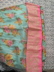 Pink and Pista lehnga choli