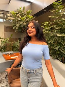 Light Blue Off-Shoulder Top MEDIUM size