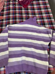 Striped Turtleneck Sweater