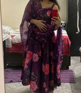 Beautiful Floral Kurta Set with Dupatta