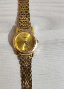 Sonata Gold Tone Watch