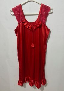 Red Satin Nightgown