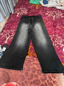 Wide Leg Black Jeans
