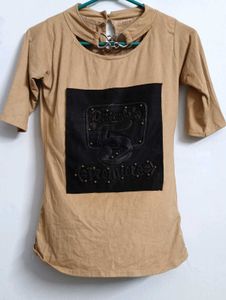Beige Embellished Top