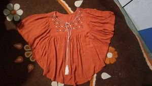 Bohemian Women Top With Jaipuri Print Skirt