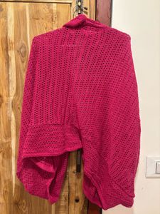 Chic Magenta Knit Cardigan