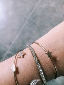 Sparkling Moon &amp; Star Bracelet Set