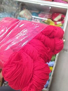 Vibrant Red Yarn for Crafting
