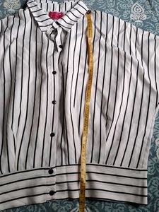 Combo Tops: Black strip shirt &amp; bow top