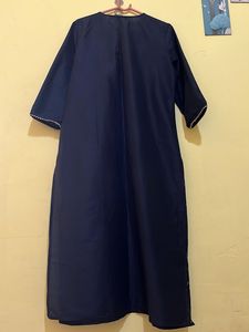 Elegant Navy Blue Embroidered Kurta