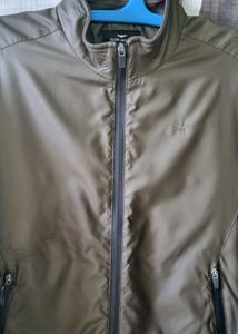 PARK AVENUE SOLID BOMBER JACKET OLIVE GREEN