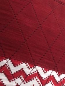 Stylish Red &amp; White Chevron Clutch
