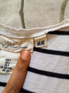 H&amp;M Classic Striped Short Sleeve Tee